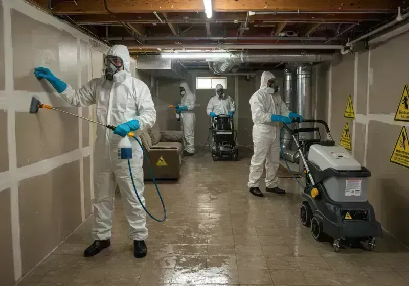 Basement Moisture Removal and Structural Drying process in Pojoaque, NM